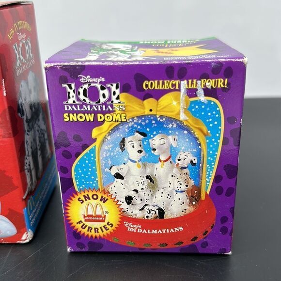 Lot of 3 vintage 101 dalmatiens McDonald’s snow dome Christmas - Picture 4 of 4